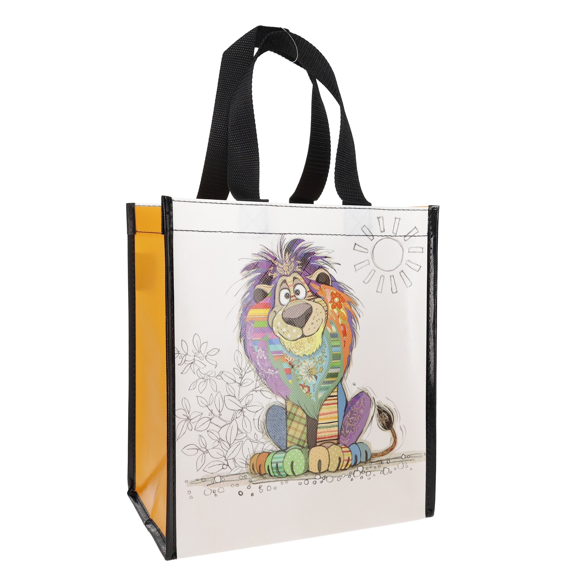Sac cabas en plastique recyclé kook lion 26x29cm - kiub