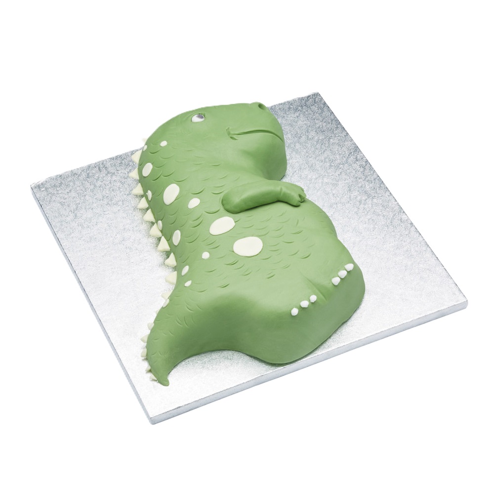Moule à gâteau en forme de dinosaure anodisé argent 22x32 cm - kitchencraft