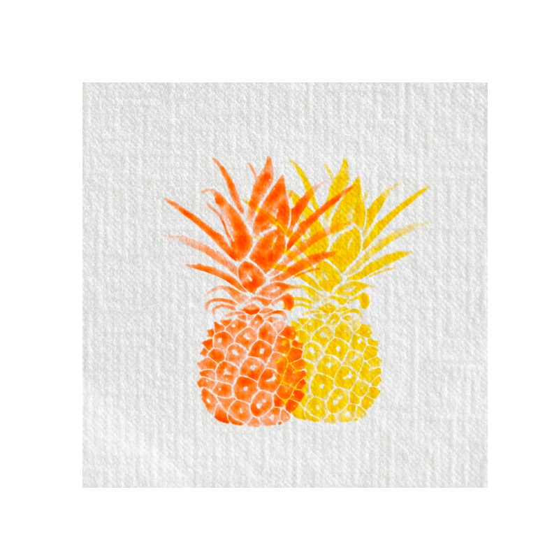 Lot de 20 serviettes intissées 25 x 25 cm ananas - francoise paviot