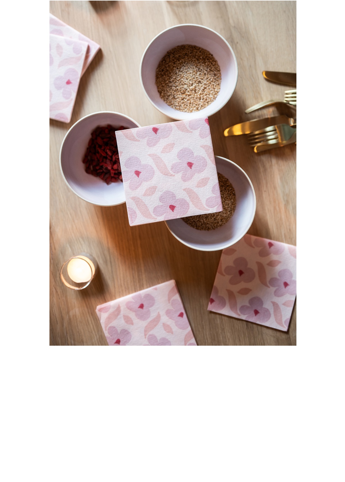 Lot de 20 serviettes intissées 25 x 25 cm fleur d'oranger - francoise paviot