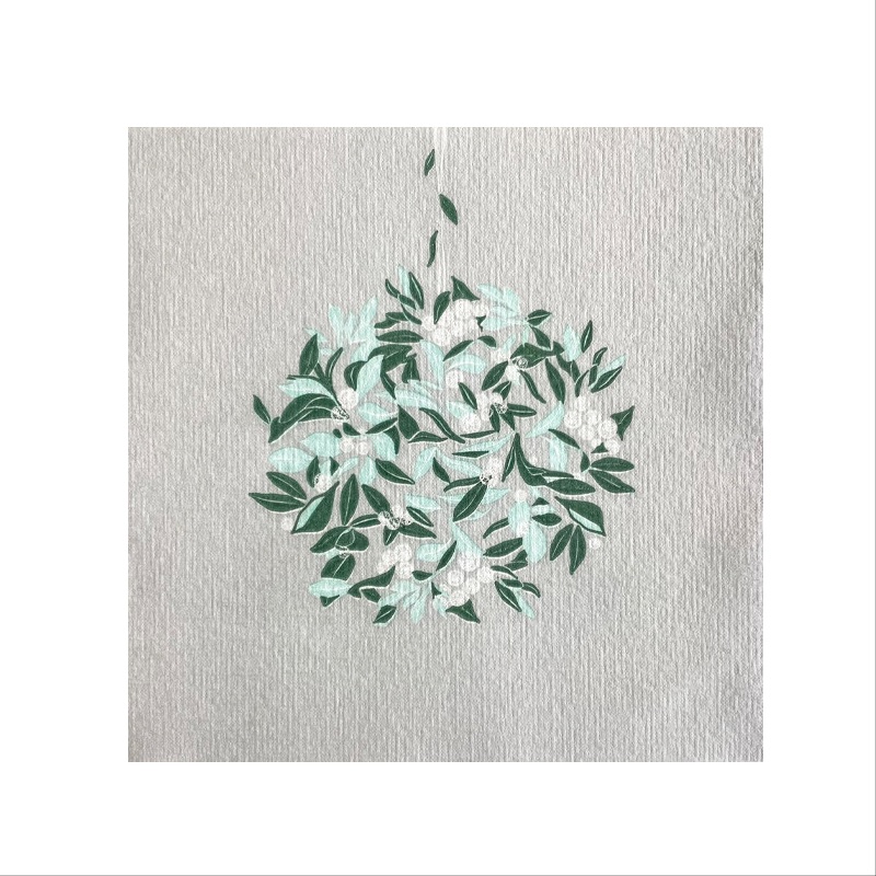 Lot de 20 serviettes intissées 25 x 25 cm perle hiver argent - francoise paviot