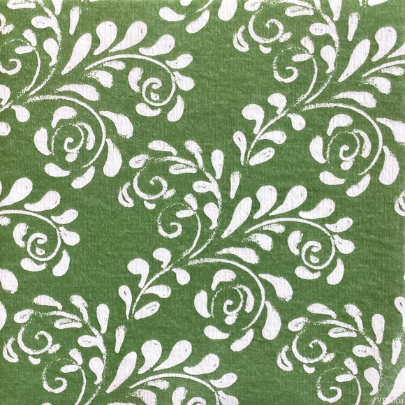 Lot de 20 serviettes en papier intissé 40x40 cm arabesque olive - francoise paviot