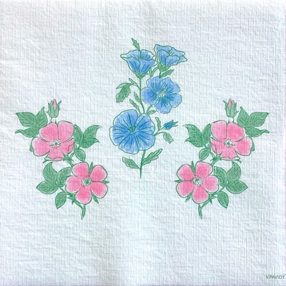 Lot de 20 serviettes en papier intissé 40x40 cm aubépine - francoise paviot
