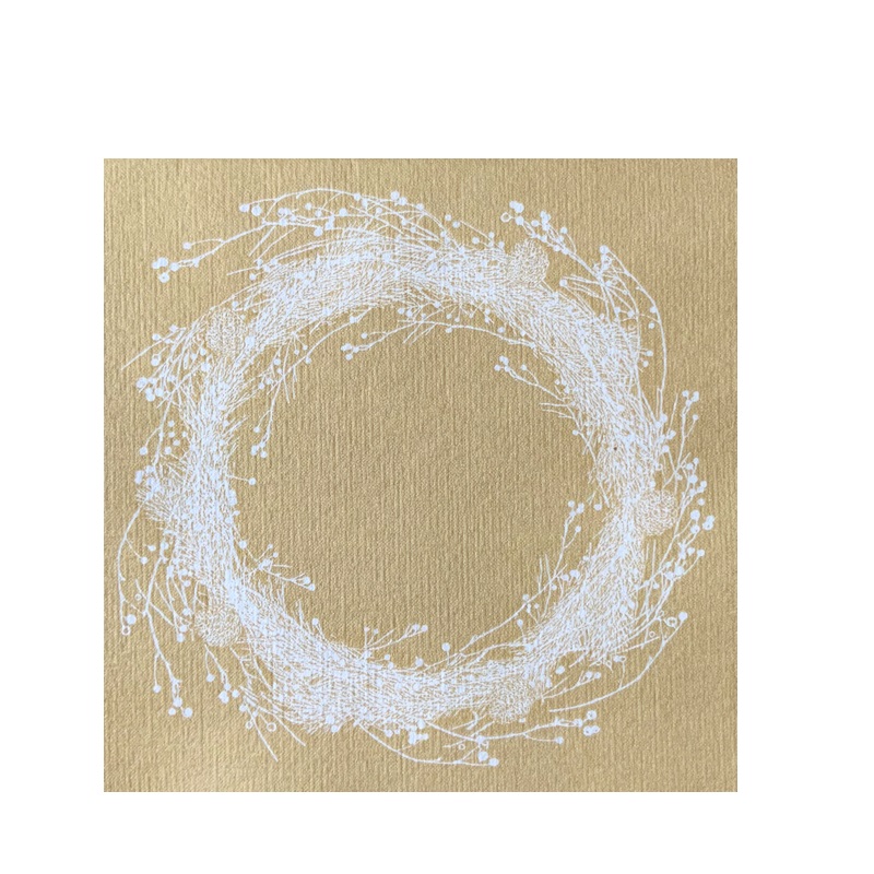 Lot de 20 serviettes de table intisse 40 x 40 cm couronne or- francoise paviot