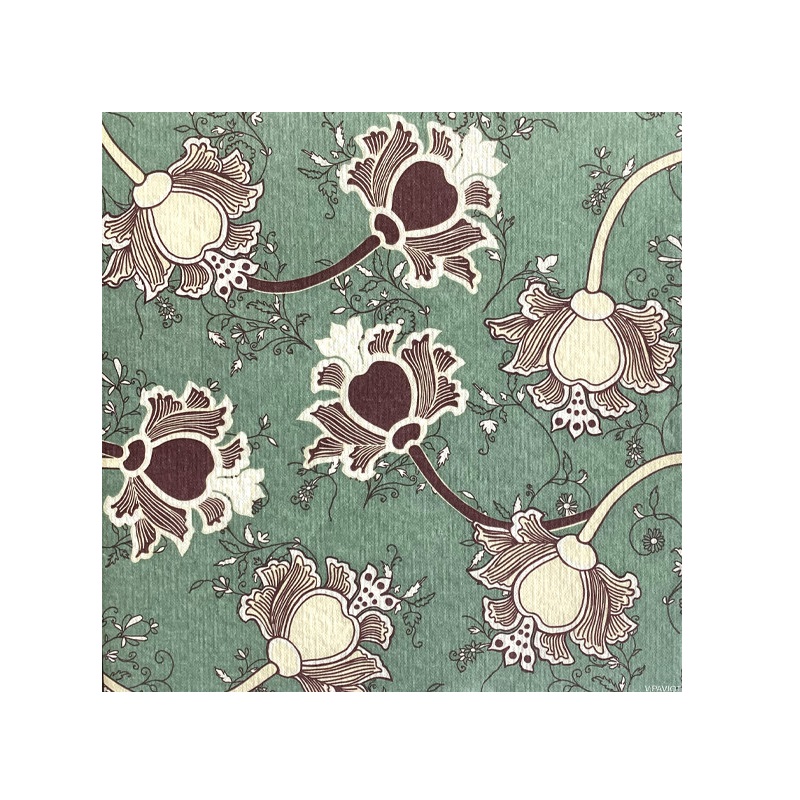 Lot de 20 serviette de table intissé 40 x 40 cm fleur ispahan - francoise paviot