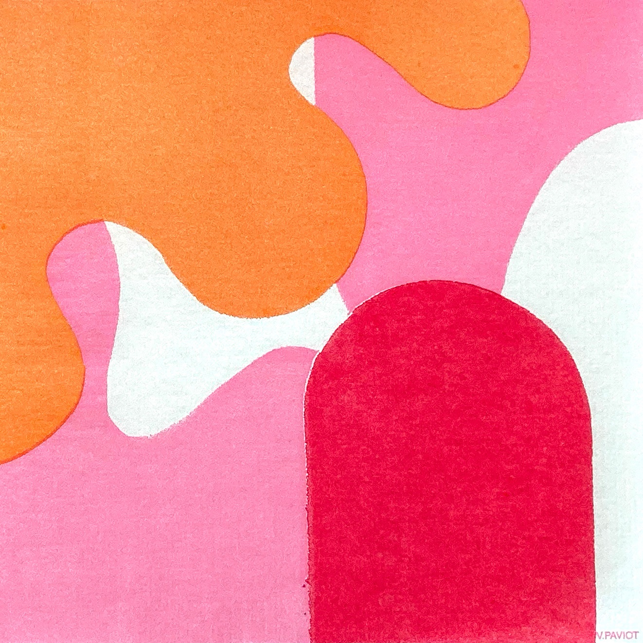 Lot de 20 serviettes en papier intissé 40x40 cm décor formes abstraites - francoise paviot