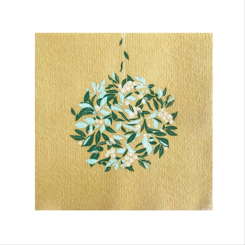 Lot de 20 serviette de table intissé 40 x 40 cm perle d'hiver or - francoise paviot