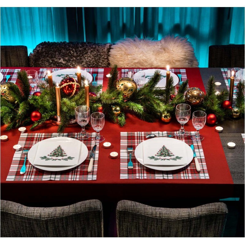 Lot de 20 serviettes de table intisse 40 x 40 cm sapin de noel - francoise paviot