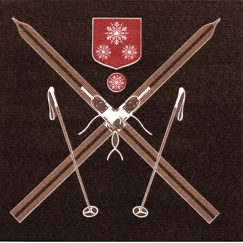 Lot de 20 serviettes de table intisse 40 x 40 cm skis choco - francoise paviot