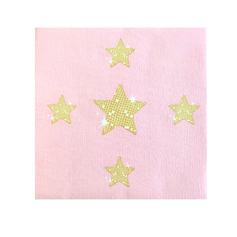 Lot de 20 serviettes en papier intissé 40x40 cm starlight - francoise paviot