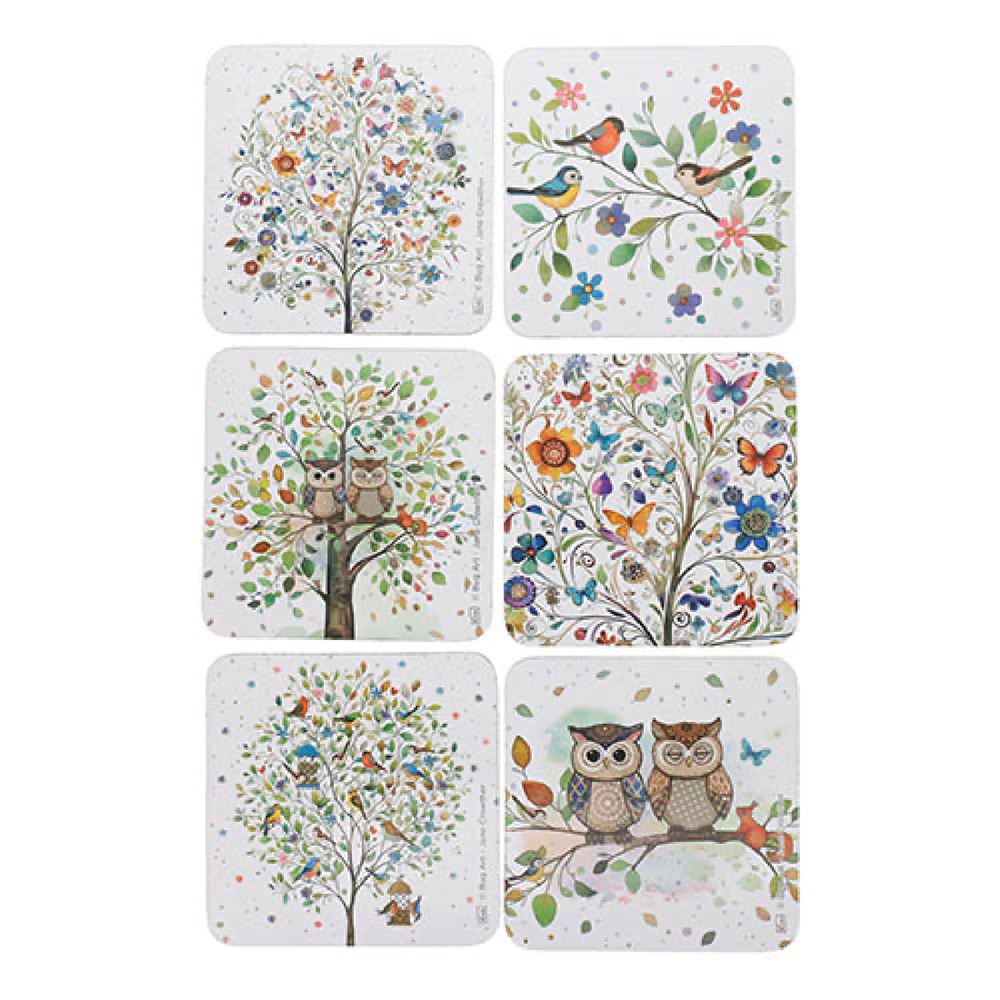 Lot de 6 dessous de verres carrés portfolio assortis - kiub