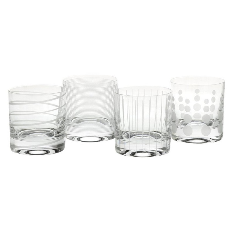 Lot de 4 verres a whisky tailles cheers mikasa - kitchencraft