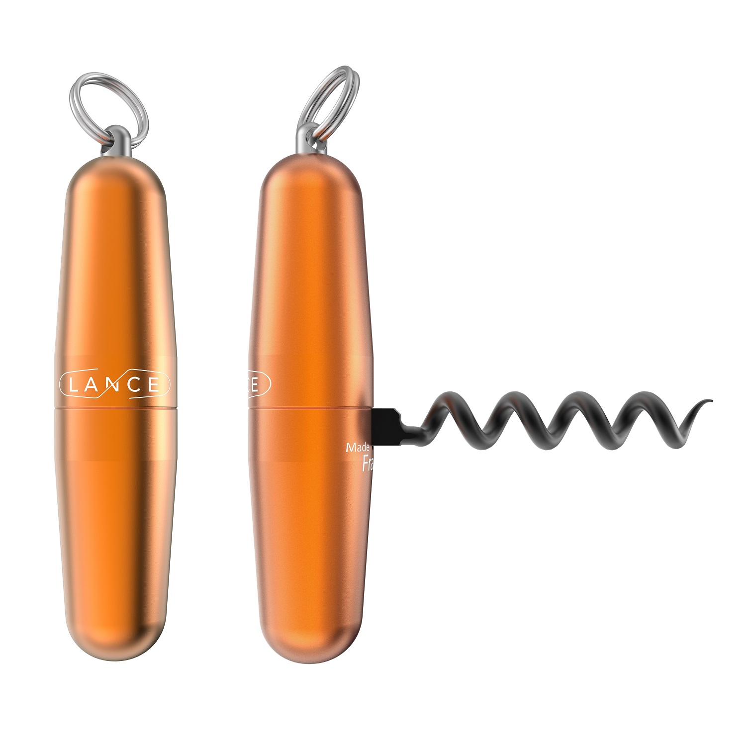 Tire-bouchon compact design orange avec anneau - lance
