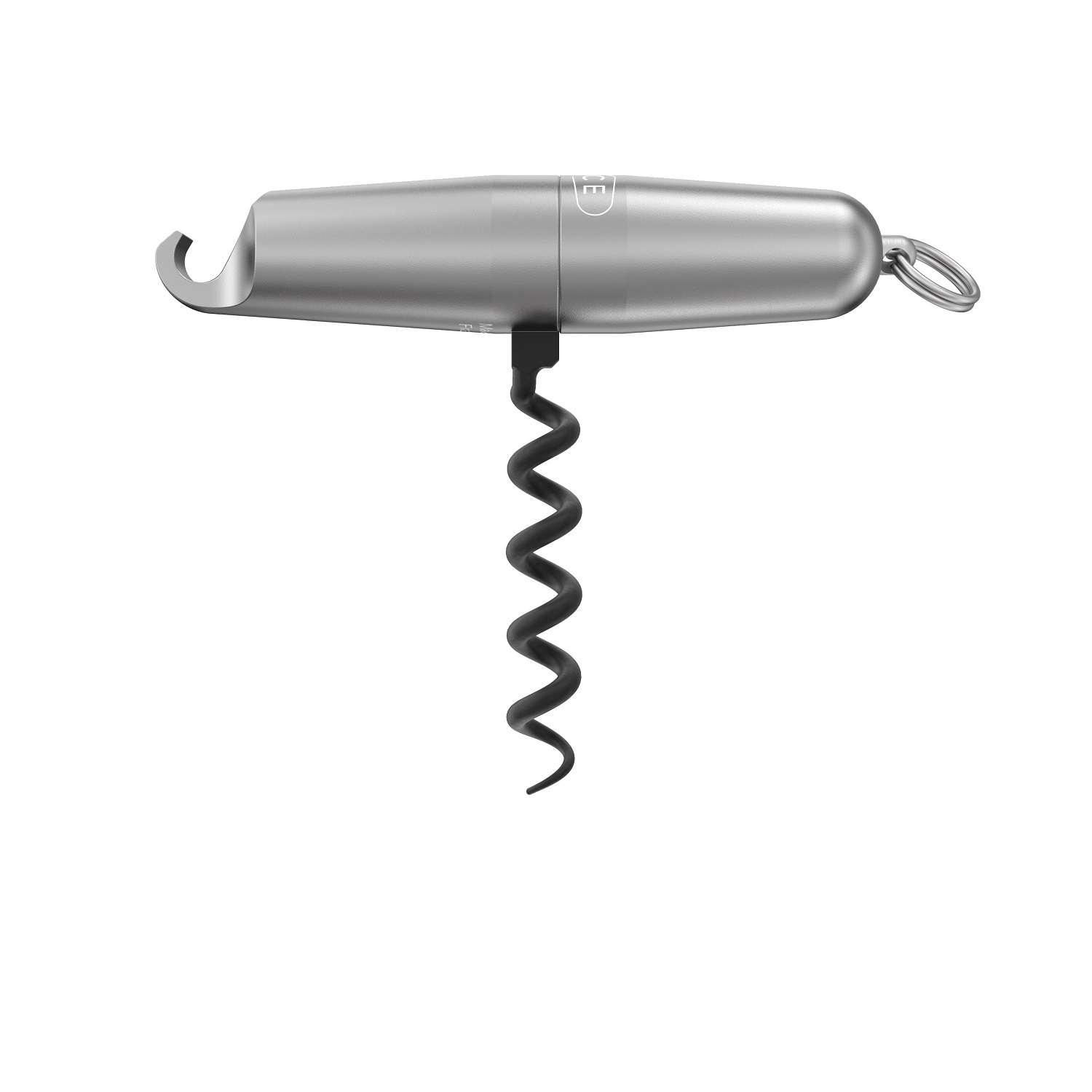 Tire-bouchon décapsuleur design compact métal + anneau - lance