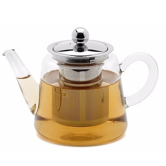 Theiere jasmin en verre boroscilicate et filtre en inox 0,8 l - cristel