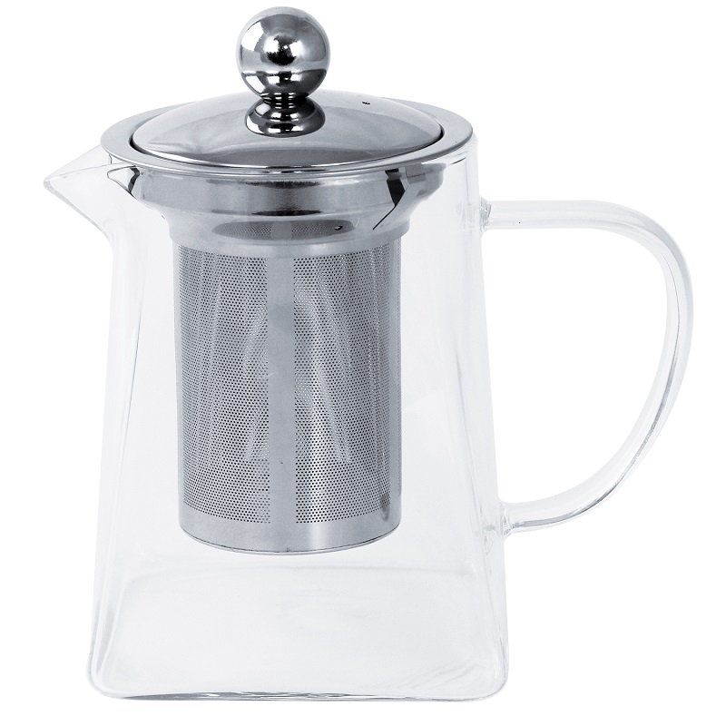 Théière rooibos en verre boroscilicate avec filtre inox dévissable 0,8 l - cristel