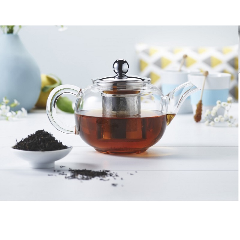 Theiere sakura en verre boroscilicate et filtre en inox 0,8 l - cristel