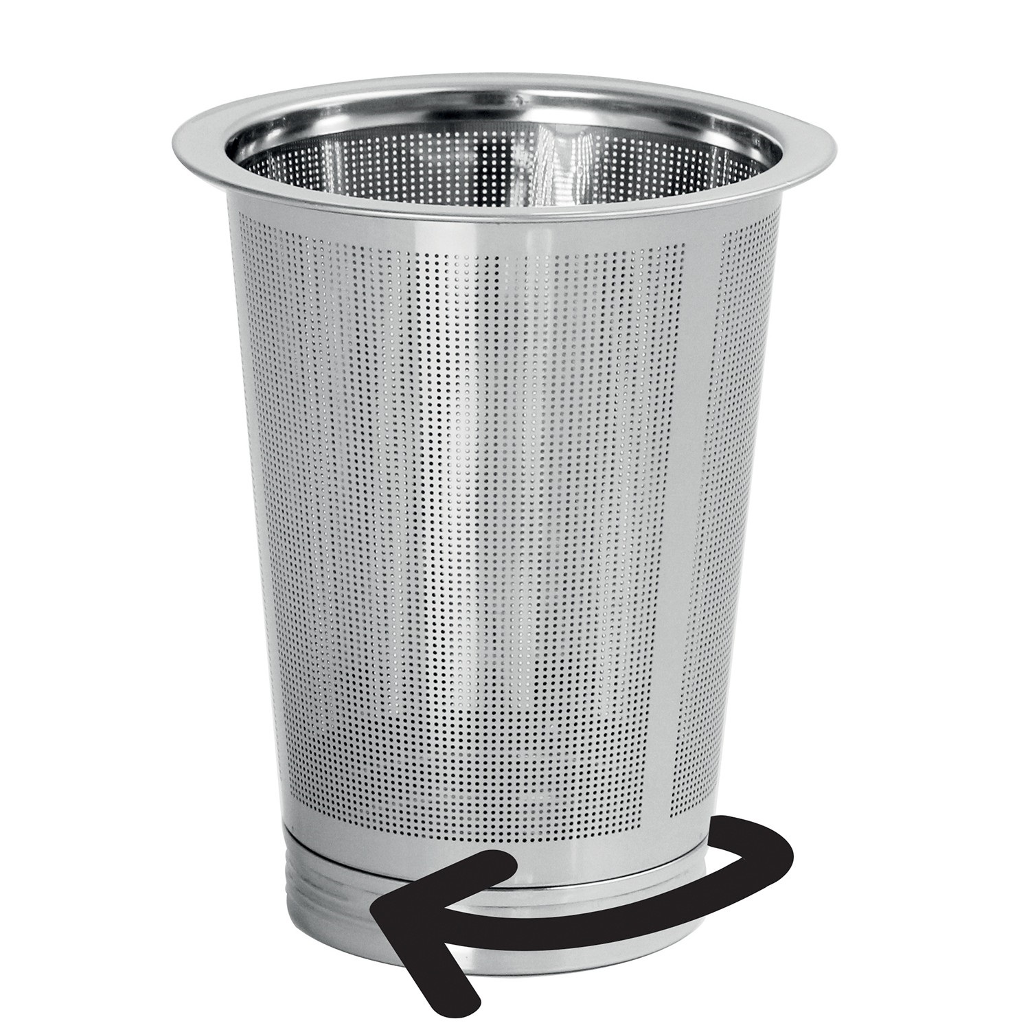 Breakfast - théière striée en verre avec filtre dévissable 1,2 l - cristel