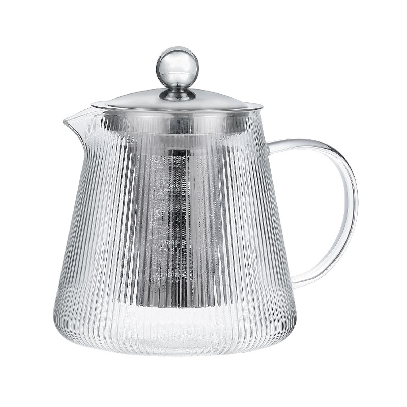 Darjeeling théière en verre boroscilicate filtre inox dévissable 1,2 l - cristel