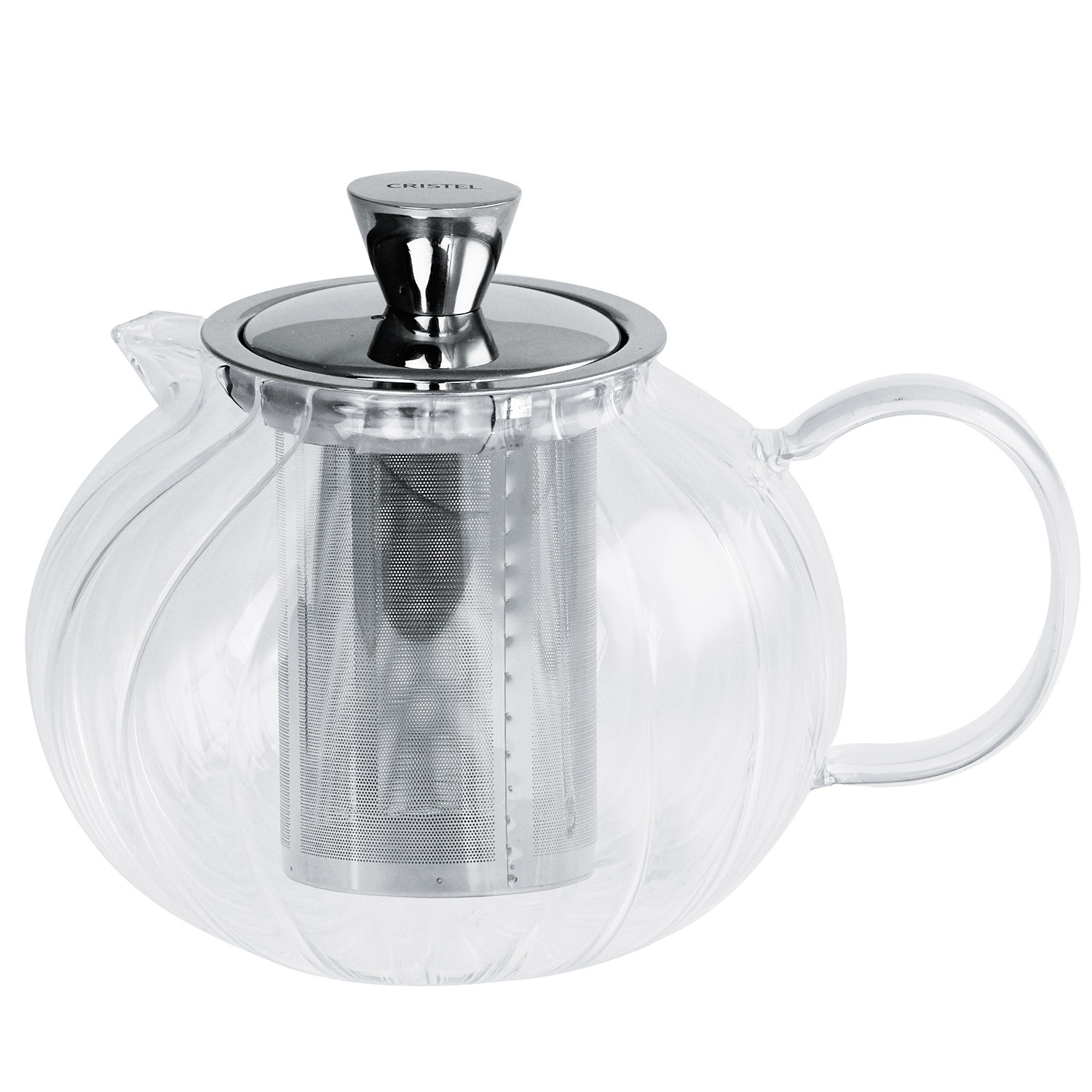 Théière gyokuro en verre boroscilicate filtre inox dévissable 1,2l - cristel