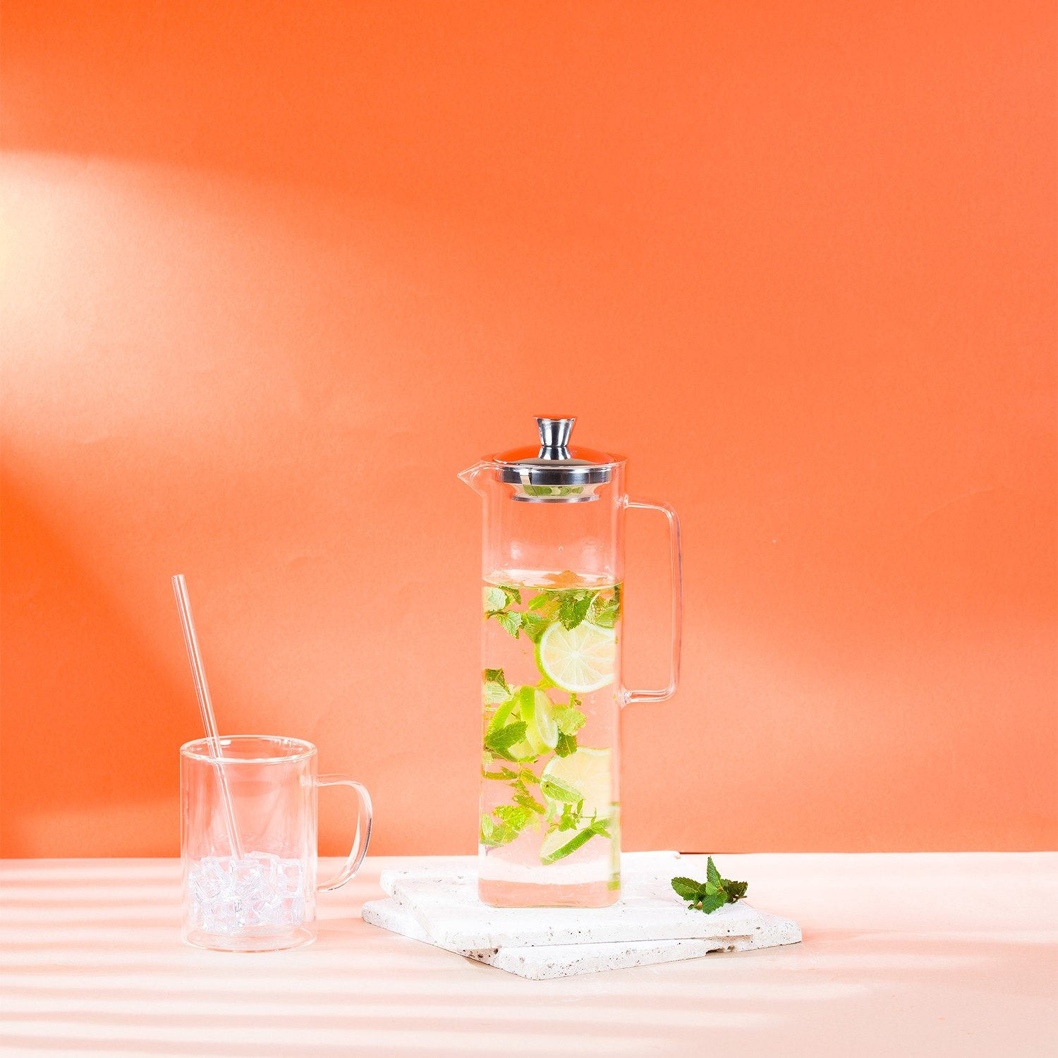 Long island - théière en verre allongée avec filtre dévissable 1,5 l - cristel