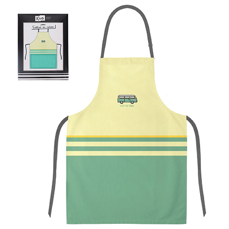 Tablier de cuisine reglable en boite cadeau pour lui chef de tribu - kiub