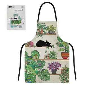 Tablier reglable en boite cadeau bug art chaton plantes - kiub