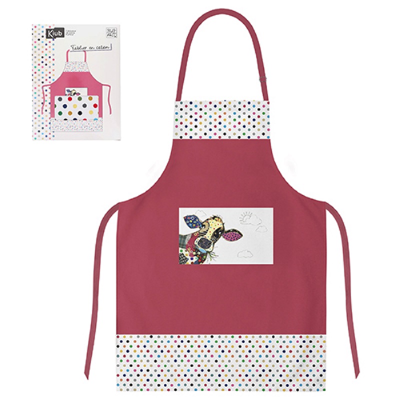 Tablier reglable en boite cadeau kook vache - kiub