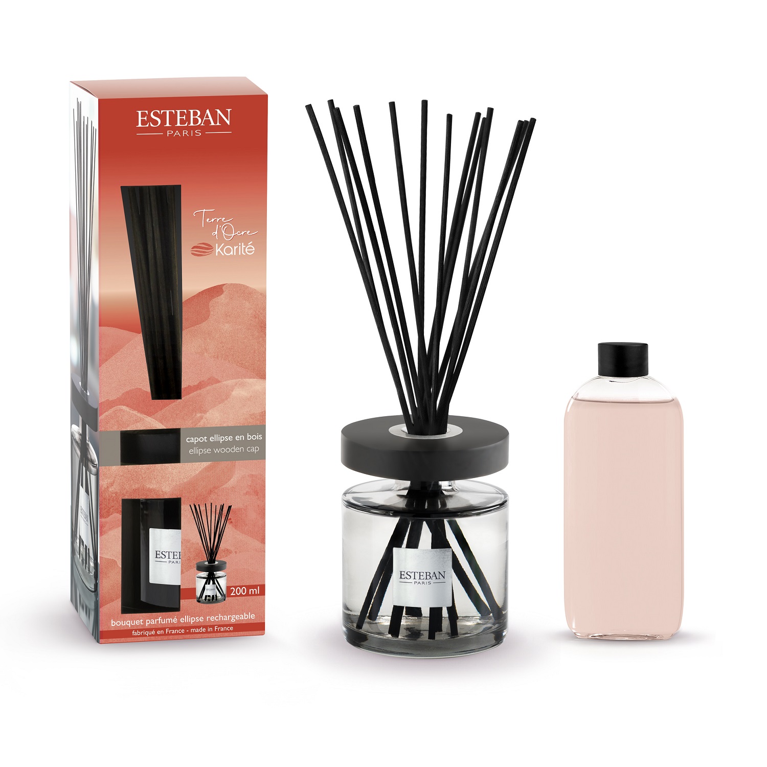 Terre d ’ocre karité, bouquet parfumé ellipse 200ml - esteban