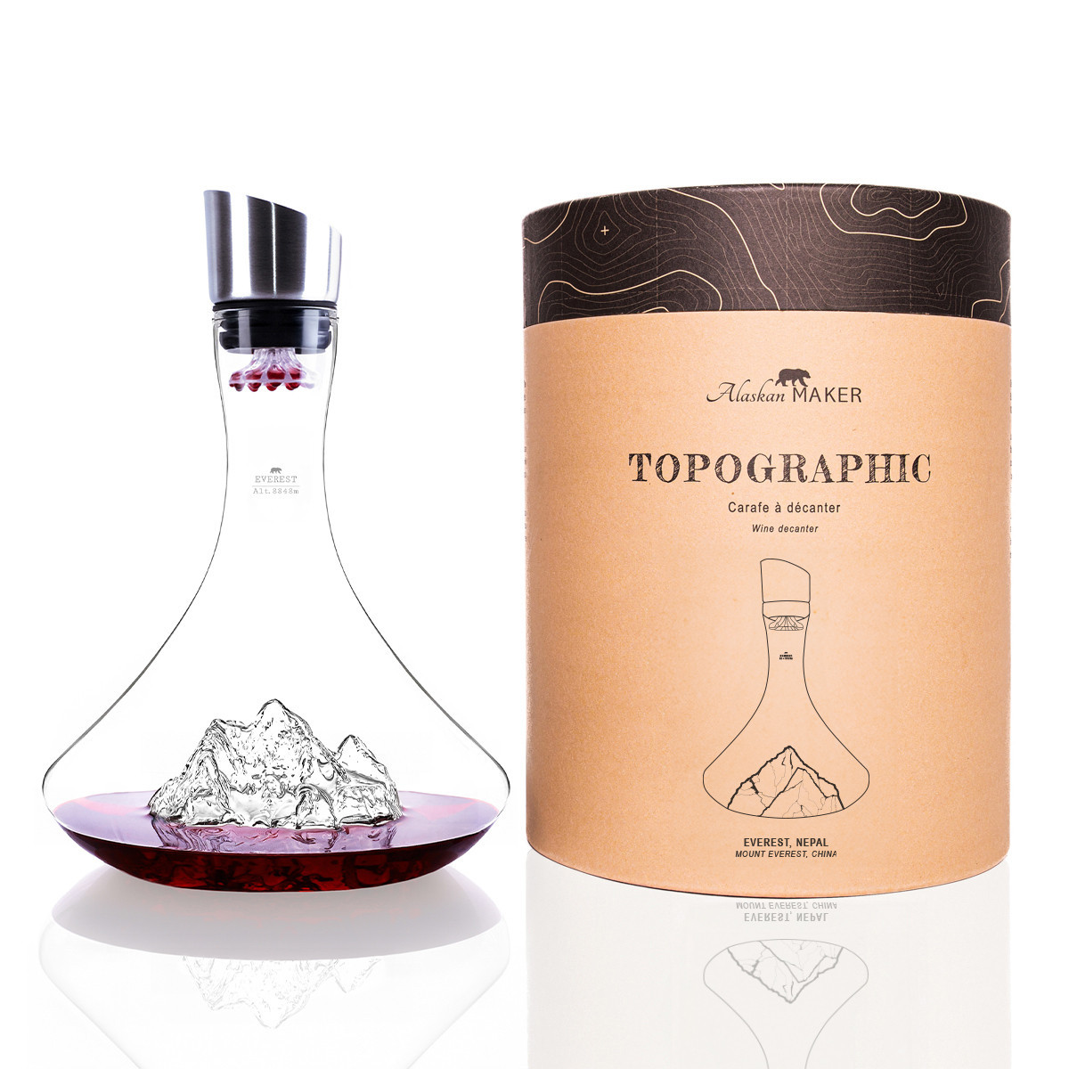 Carafe à décanter mont everest topographic - alaskan maker