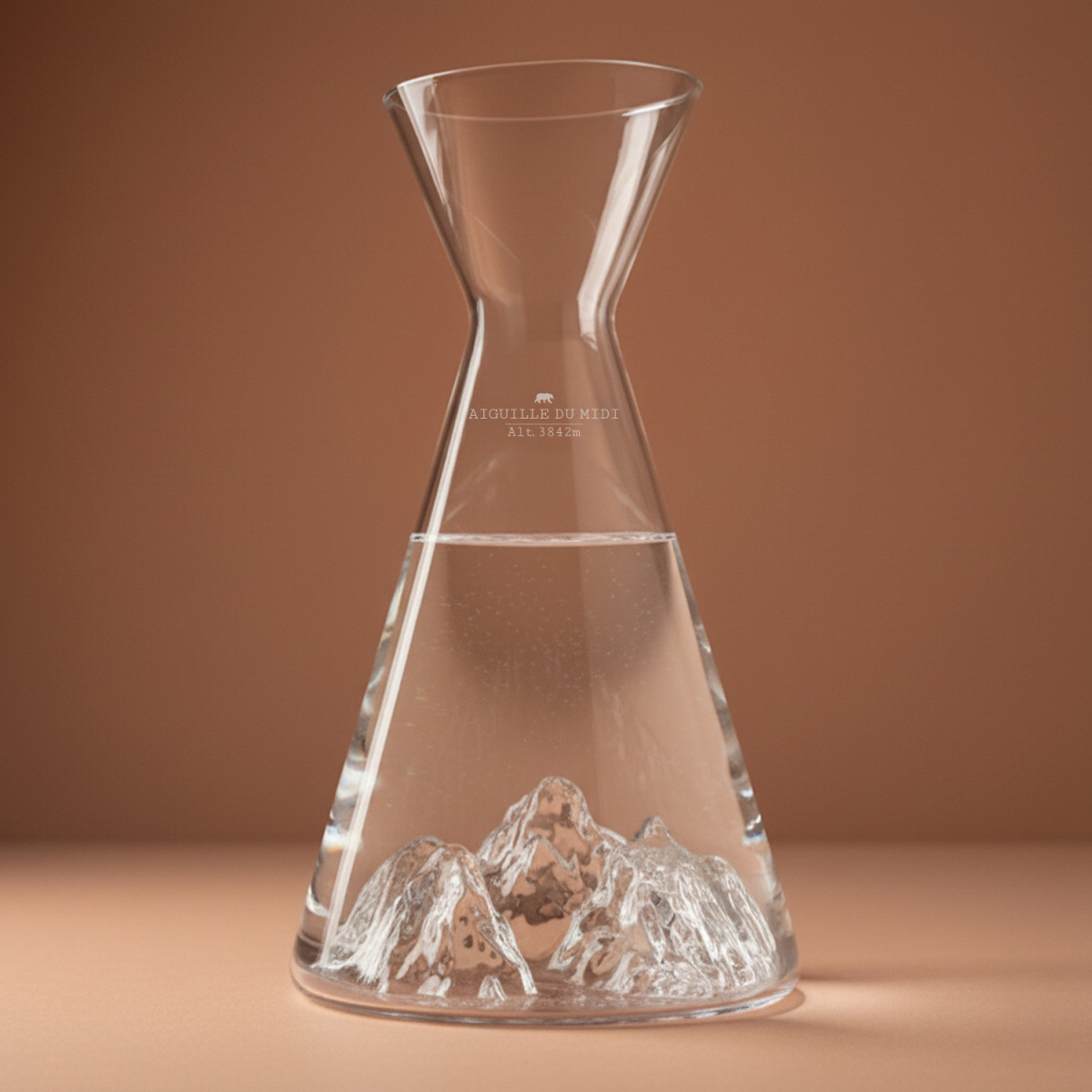 Carafe à eau aiguille du midi topographic - alaskan maker