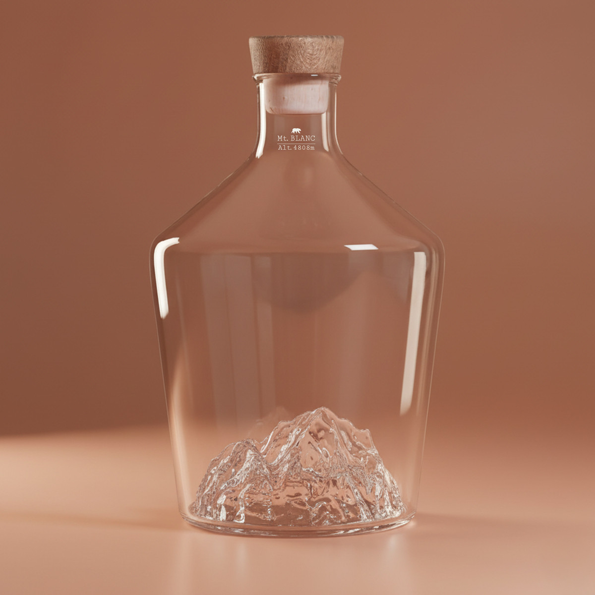 Carafe à spiritueux mont blanc topographic - alaskan maker