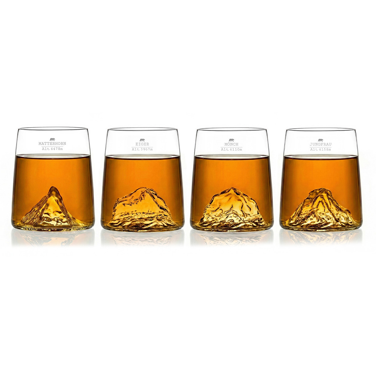 Coffret de 4 shooters topographic, édition suisse - alaskan maker