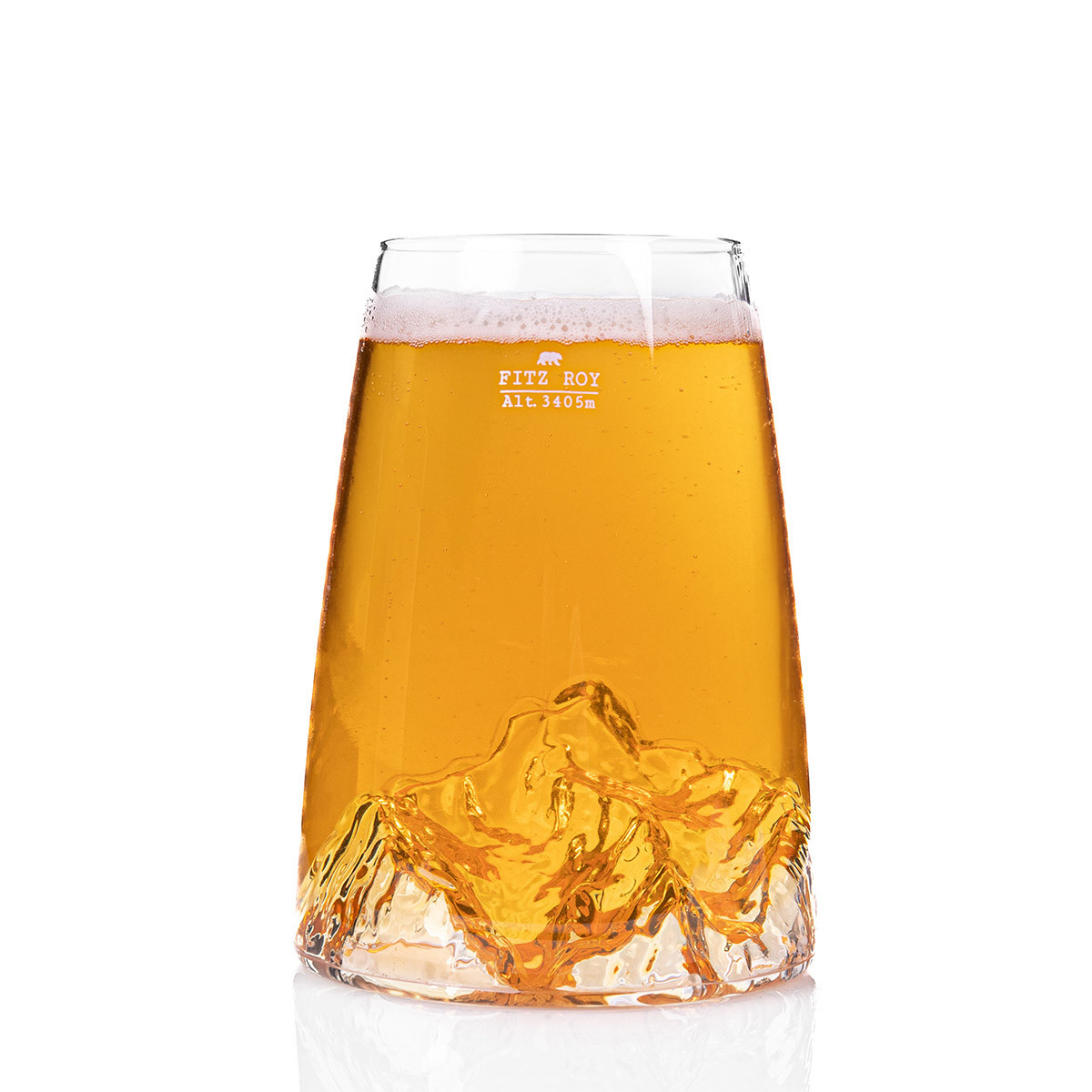 Verre long drink et bière - montagne fitz roy - alaskan maker