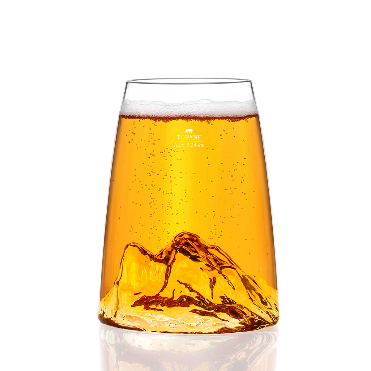 Verre long drink et bière - montagne tofane - alaskan maker