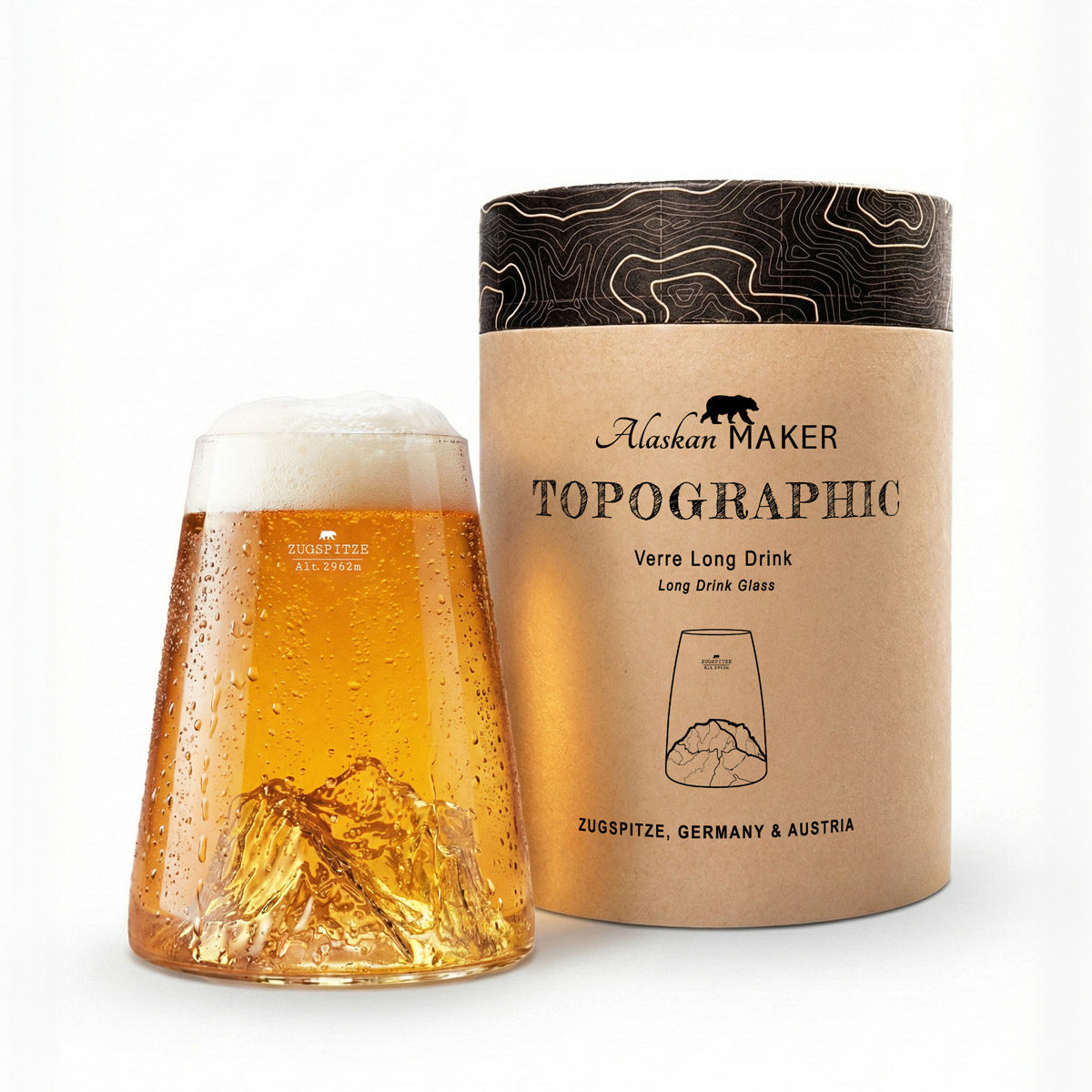 Verre long drink et bière - zugspitze - alaskan maker