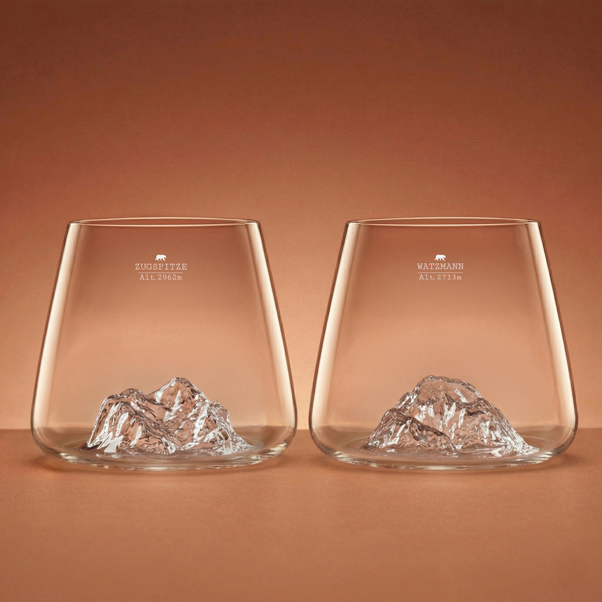 Set de 2 verres zugspitze et watzmann topographic - alaskan maker
