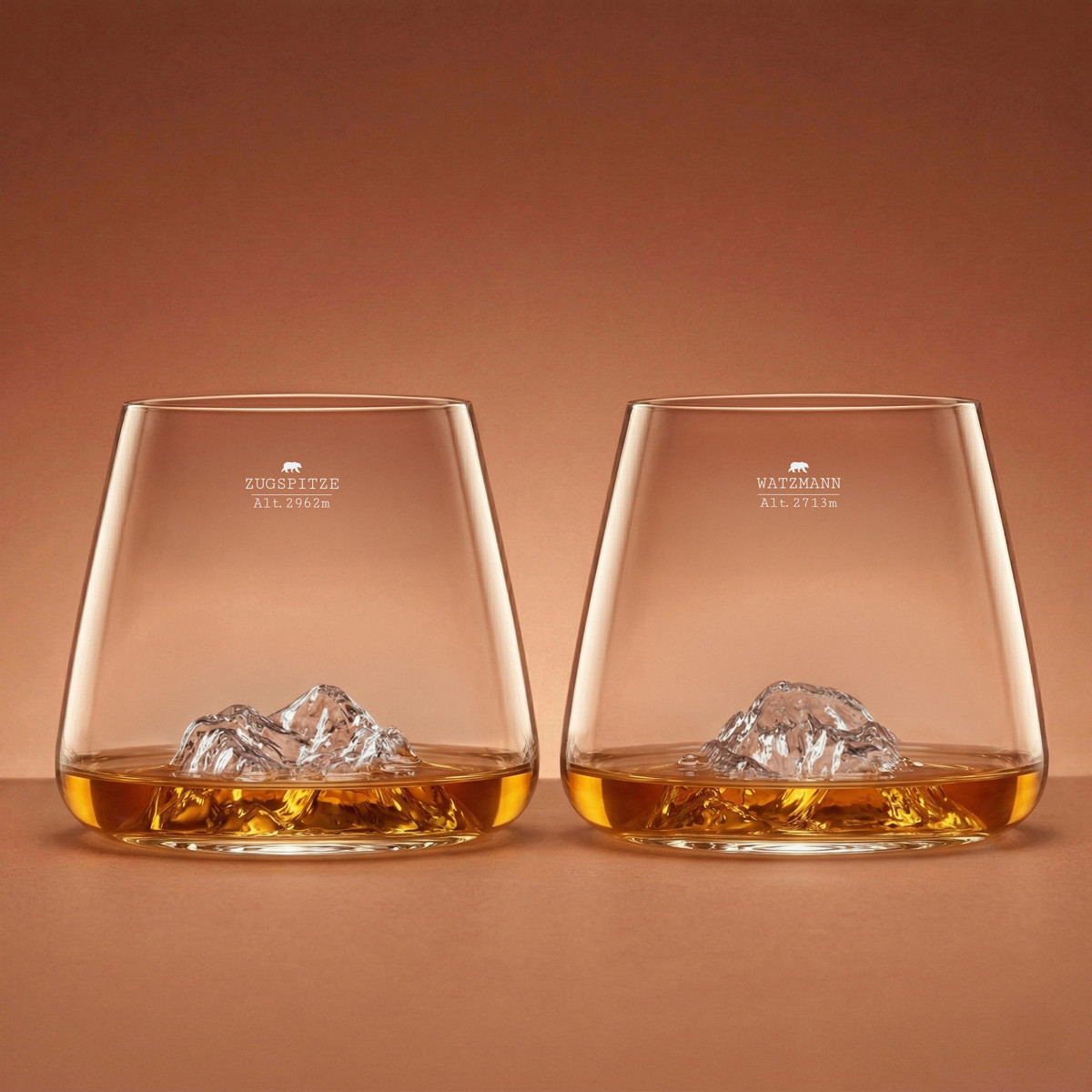 Set de 2 verres zugspitze et watzmann topographic - alaskan maker