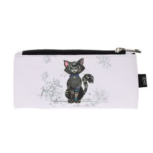 Trousse de maquillage femme plate kook ap chat noir - kiub
