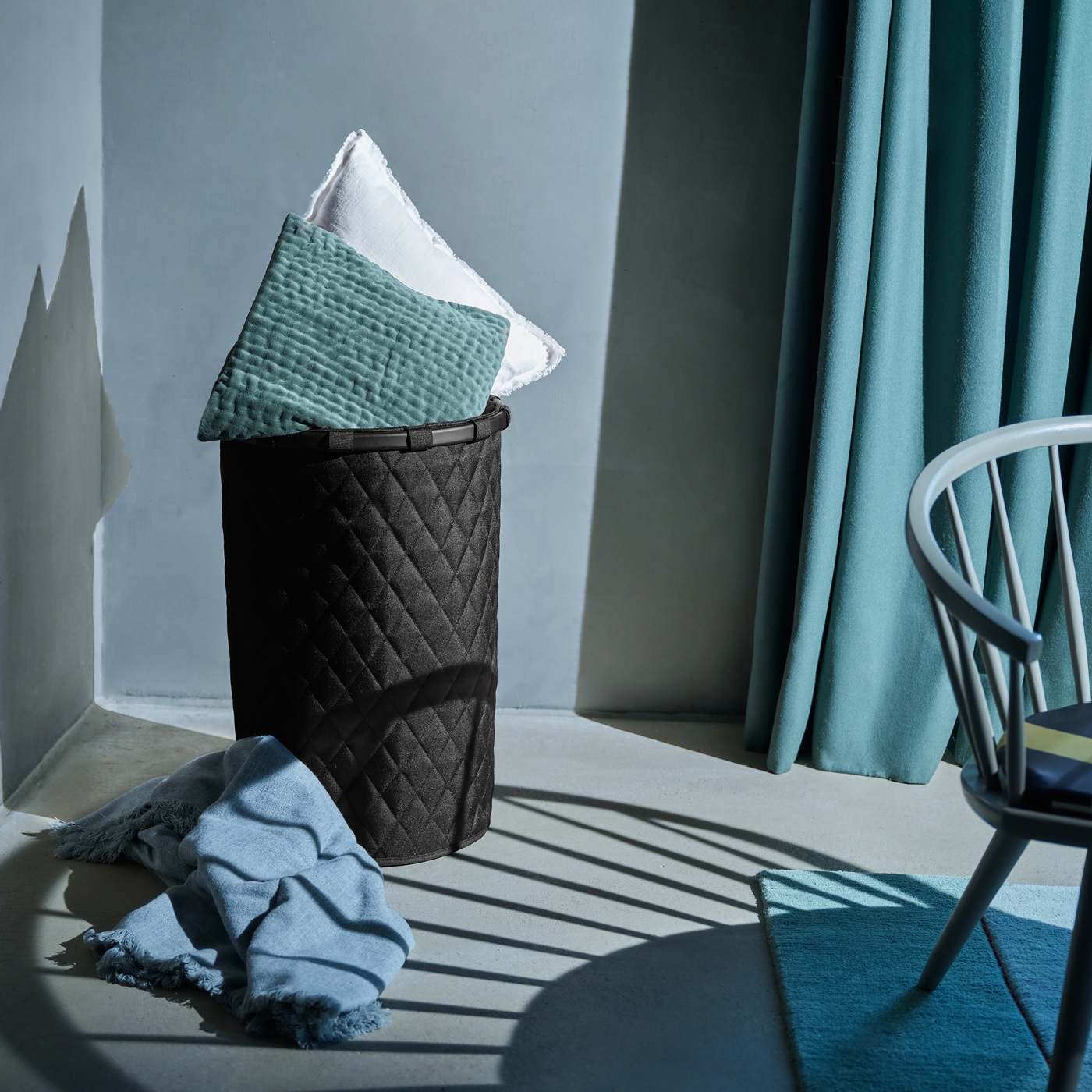 Panier à linge homebasket l frame rhombus black - reisenthel