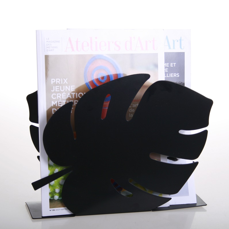 Porte magazines decor feuille tropicale home - socadis