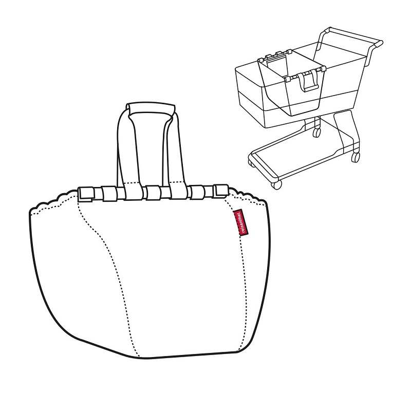 Easyshoppingbag signature black sac pour chariot de supermarche - reisenthel