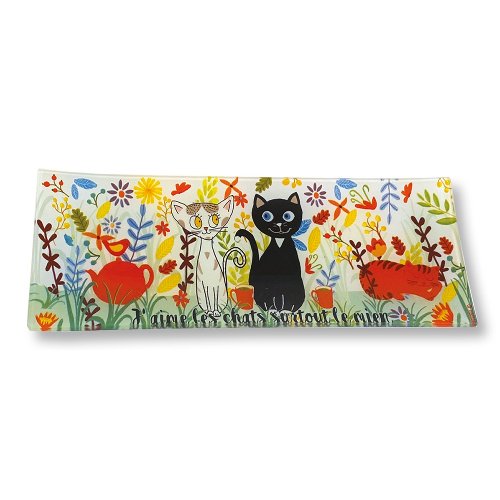 Coupe longue 29x10cm j'aime les chats surtout le mien - moldeo