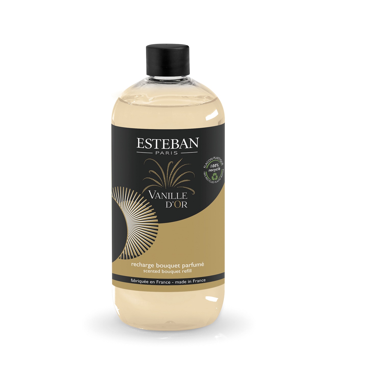 Vanille d'or, recharge de parfum 500 ml pour bouquet - esteban