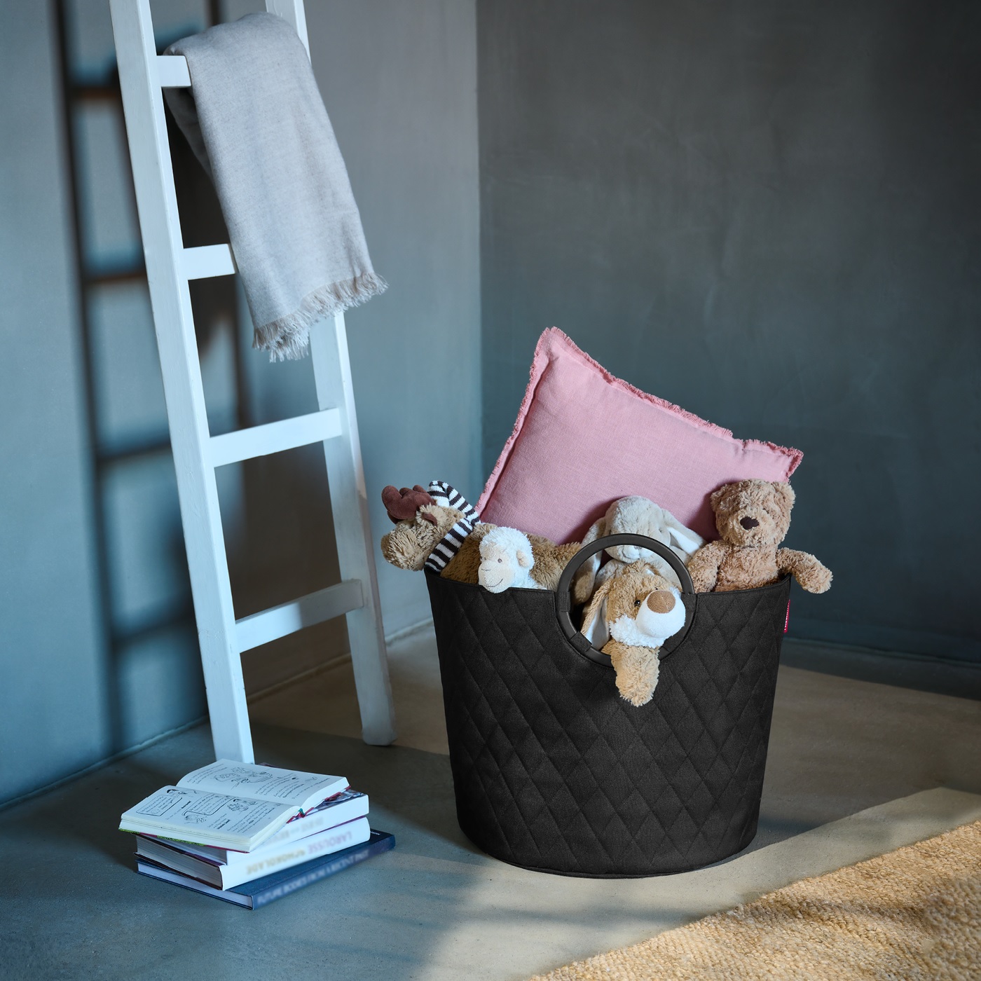 Panier à linge loophome s frame rhombus black - reisenthel