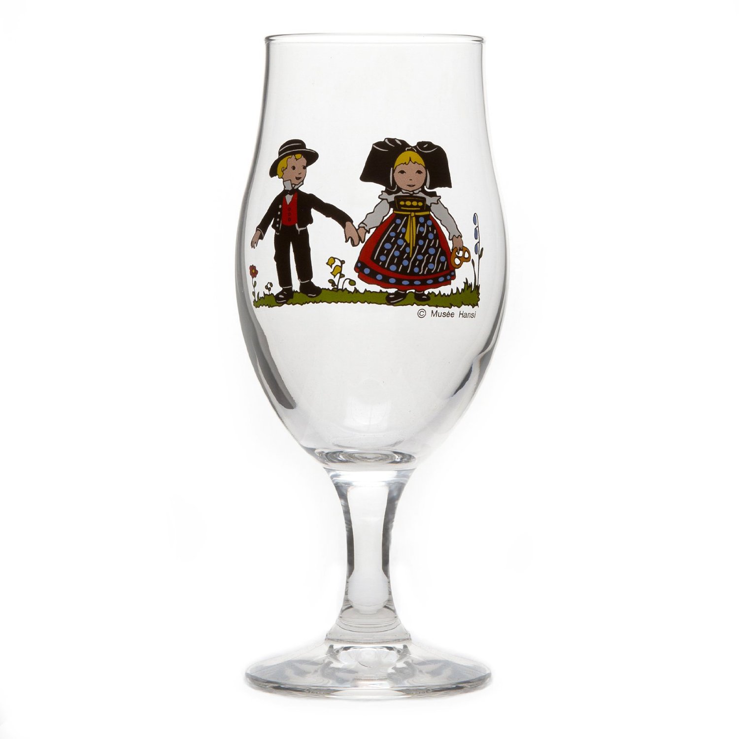 Lot de 6 verre à bière 30 cl tulipe décor hansi - boeckling