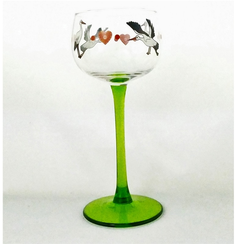 Lot de 6 verres du vin du rhin decor storick - boeckling