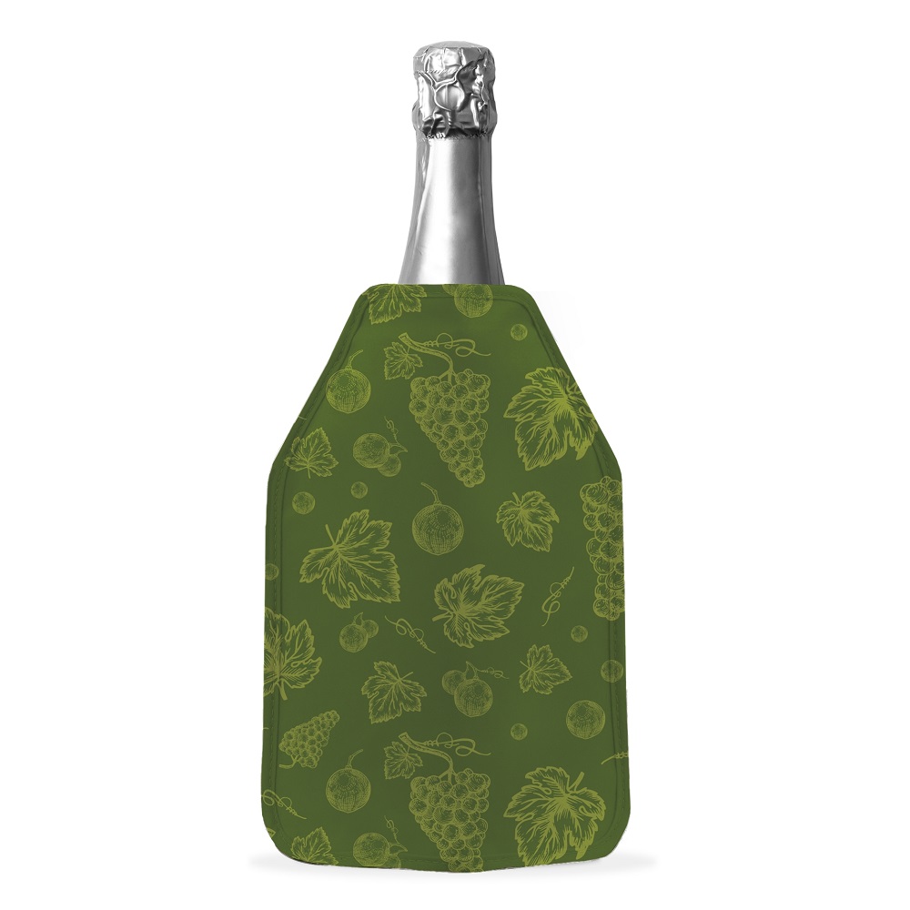 Gaine rafraîchissante pour bouteille de vin ou de chamapgne décor feuilles de vignes - wd lifestyle