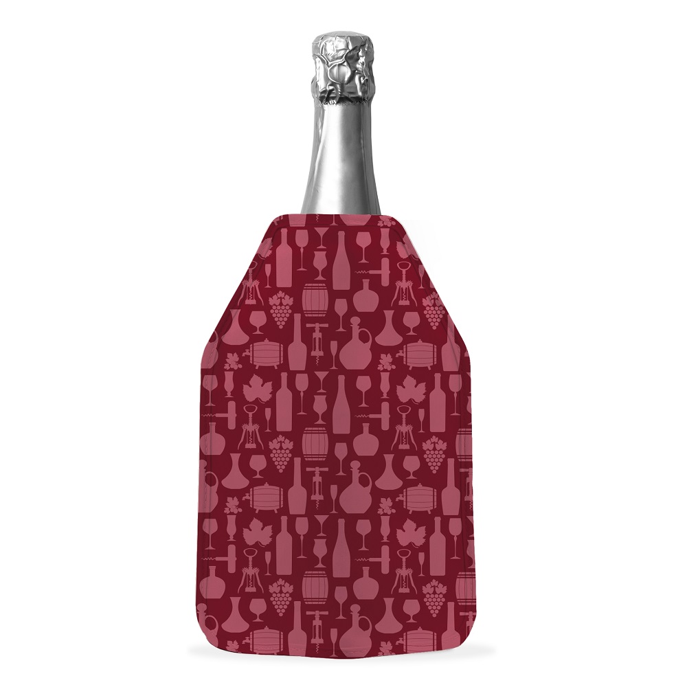 Gaine rafraîchissante pour bouteille de vin ou de chamapgne décor ambiance vin rouge- wd lifestyle