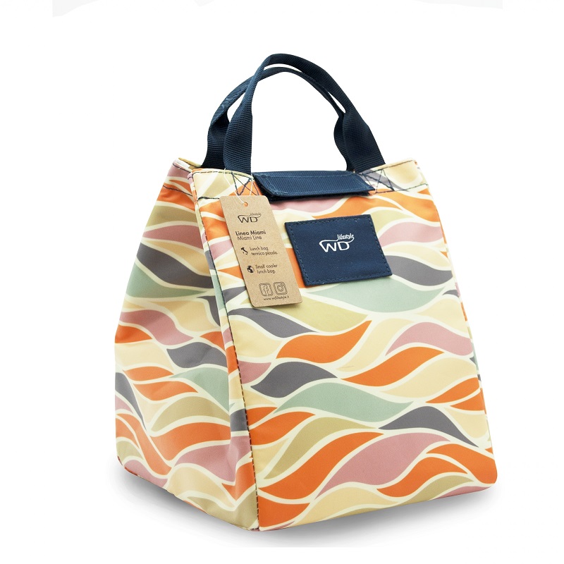 Lunchbag petit modele vagues oranges - wd lifestyle